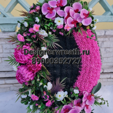 Брендовый венок 100 см - designerwreath.ru - г. Екатеринбург