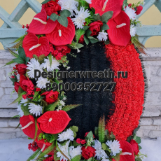 Брендовый венок 100 см - designerwreath.ru - г. Екатеринбург