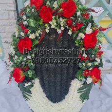 Брендовый венок 115 см - designerwreath.ru - г. Екатеринбург