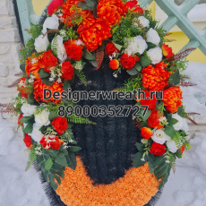 Брендовый венок 100см - designerwreath.ru - г. Екатеринбург