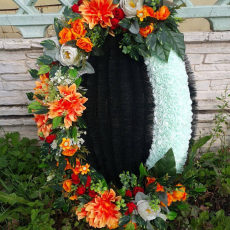 Брендовый венок 115 см - Форма памяти - г. Екатеринбург