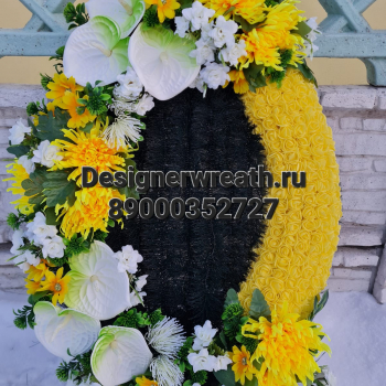 Брендовый венок 100 см - designerwreath.ru - г. Екатеринбург