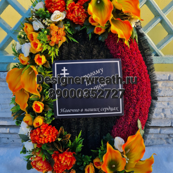 Брендовый венок 100 см - designerwreath.ru - г. Екатеринбург