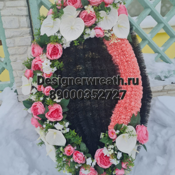 Брендовый венок 115 см - designerwreath.ru - г. Екатеринбург