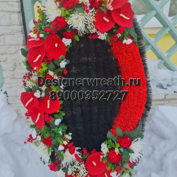 Брендовый венок 115 см - designerwreath.ru - г. Екатеринбург