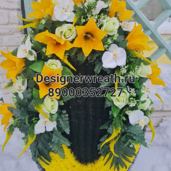 Брендовый венок 100см - designerwreath.ru - г. Екатеринбург