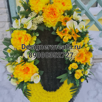 Брендовый венок 100 см - designerwreath.ru - г. Екатеринбург