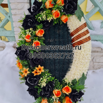 Брендовый венок 90 см - designerwreath.ru - г. Екатеринбург