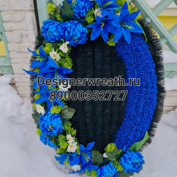 Брендовый венок 90 см - designerwreath.ru - г. Екатеринбург