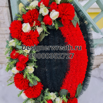 Брендовый венок 90 см - designerwreath.ru - г. Екатеринбург