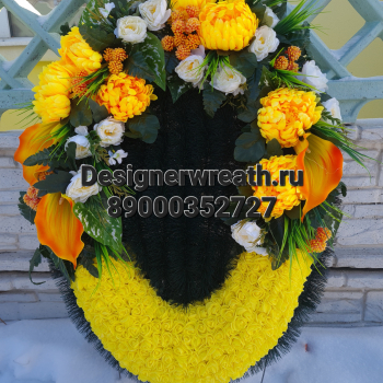 Брендовый венок 90 см - designerwreath.ru - г. Екатеринбург